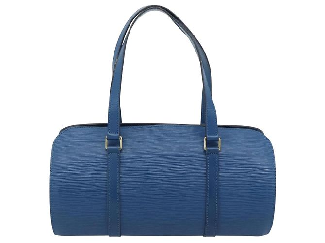 Borsa LOUIS VUITTON Epi Soufflot Blu M52225 LV Auth 189801A - vista 2