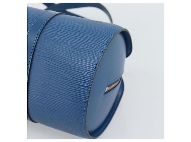 Borsa LOUIS VUITTON Epi Soufflot Blu M52225 LV Auth 189801A - vista 9