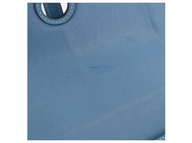 Hermès Portafoglio HERMES Dogon GM in pelle Togo Blu Argento Auth 190177M - vista 9