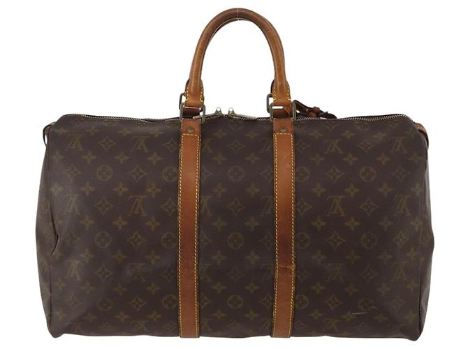 LOUIS VUITTON Borsa Boston Monogram Keepall 45 M41428 LV Auth 188431 Monogramma - vista 2