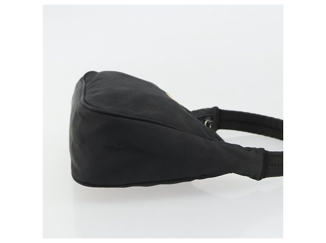 Pochette PRADA in nylon nero con dettagli argento Auth 186598 - vista 3