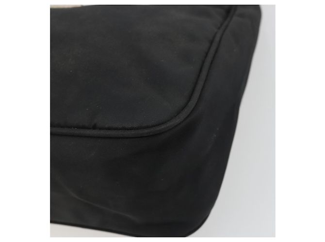 Pochette PRADA in nylon nero con dettagli argento Auth 186598 - vista 9