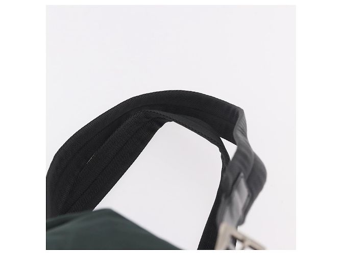 Zaino PRADA Nylon Verde Argento Auth BA13603A - vista 15