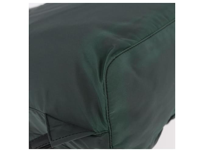 Zaino PRADA Nylon Verde Argento Auth BA13603A - vista 18