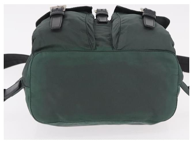 Zaino PRADA Nylon Verde Argento Auth BA13603A - vista 5