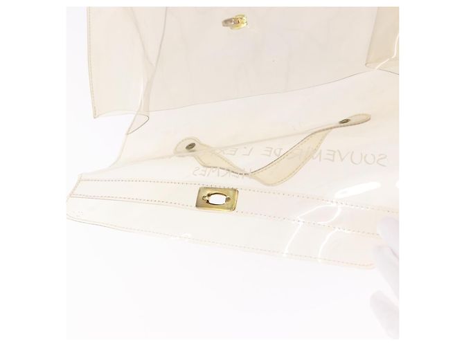 Hermès Borsa Kelly HERMES in vinile Vinyl Clear Gold Auth bs35913 D'oro - vista 11