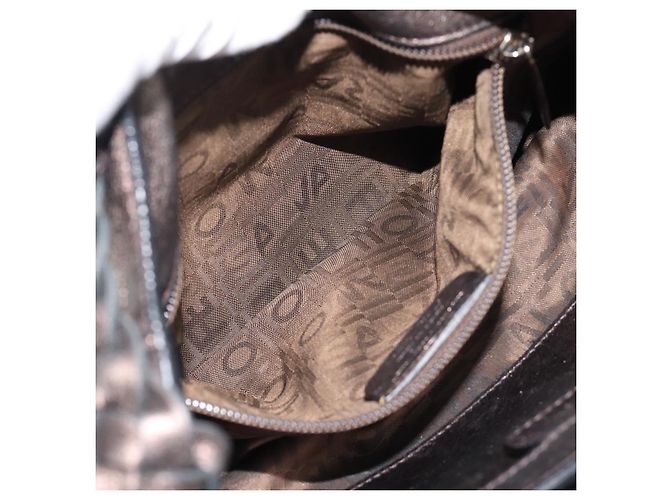 Borsa a mano Salvatore Ferragamo in pelle argento Auth ka5023 - vista 11