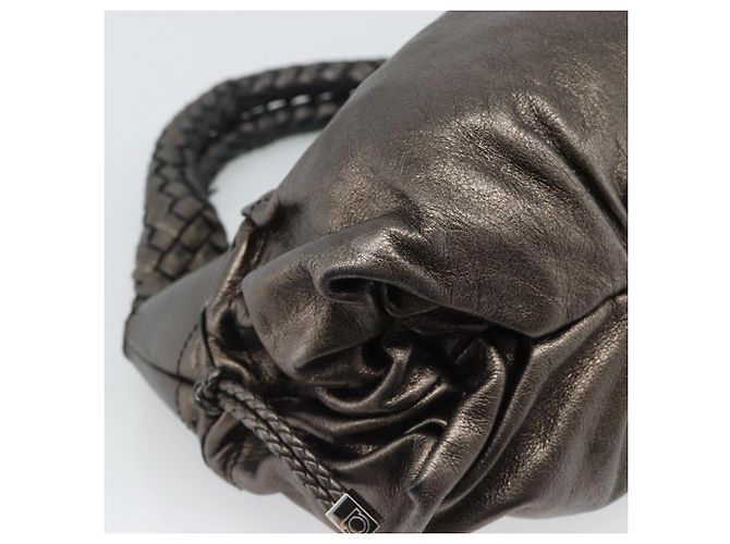 Borsa a mano Salvatore Ferragamo in pelle argento Auth ka5023 - vista 14