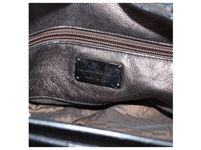 Borsa a mano Salvatore Ferragamo in pelle argento Auth ka5023 - vista 17