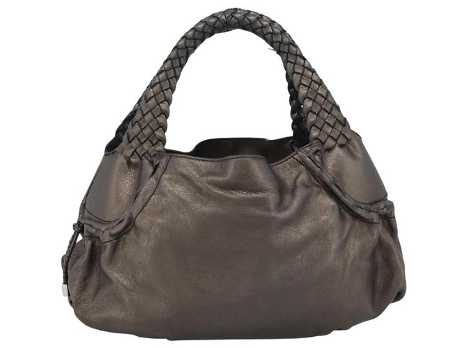 Borsa a mano Salvatore Ferragamo in pelle argento Auth ka5023 - vista 2
