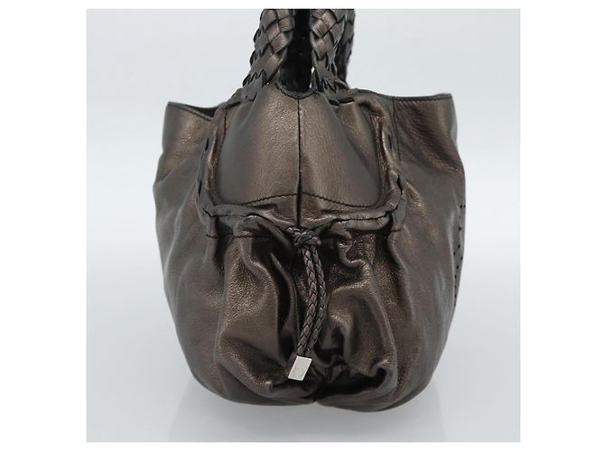 Borsa a mano Salvatore Ferragamo in pelle argento Auth ka5023 - vista 3