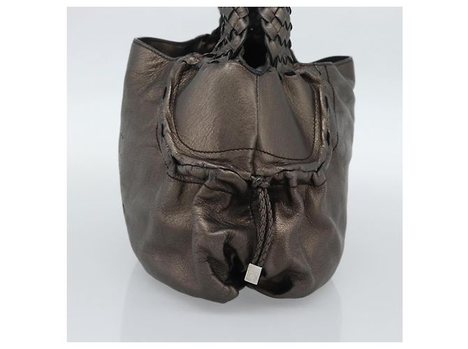 Borsa a mano Salvatore Ferragamo in pelle argento Auth ka5023 - vista 4