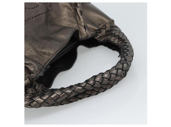 Borsa a mano Salvatore Ferragamo in pelle argento Auth ka5023 - vista 7