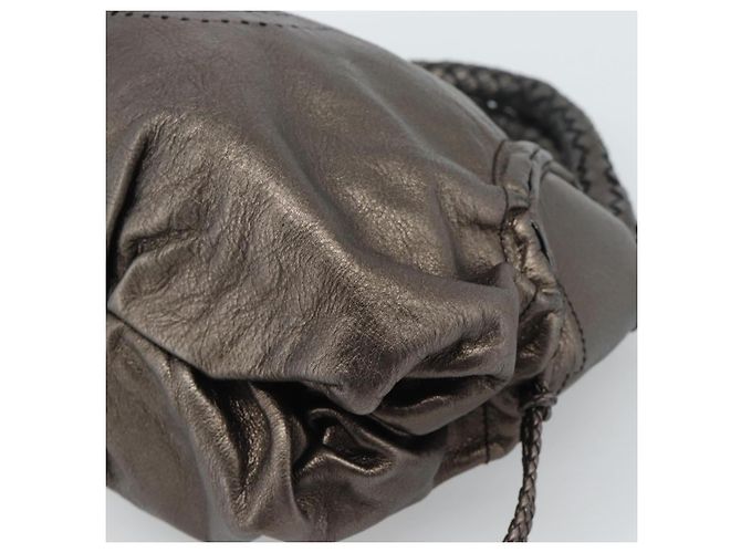 Borsa a mano Salvatore Ferragamo in pelle argento Auth ka5023 - vista 9