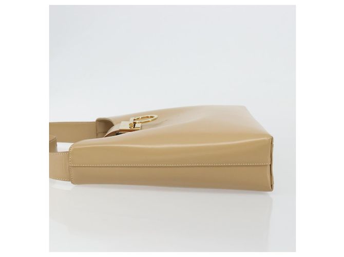 Borsa a tracolla Salvatore Ferragamo Gancini in pelle beige oro Auth ka4982 D'oro - vista 4