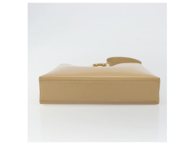 Borsa a tracolla Salvatore Ferragamo Gancini in pelle beige oro Auth ka4982 D'oro - vista 5