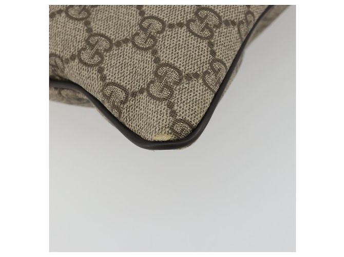 Borsa a tracolla GUCCI GG Supreme PVC Beige Oro 295257 Auth 187850 D'oro - vista 14