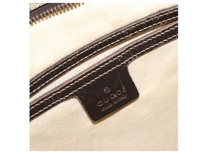 Borsa a tracolla GUCCI GG Supreme PVC Beige Oro 295257 Auth 187850 D'oro - vista 18