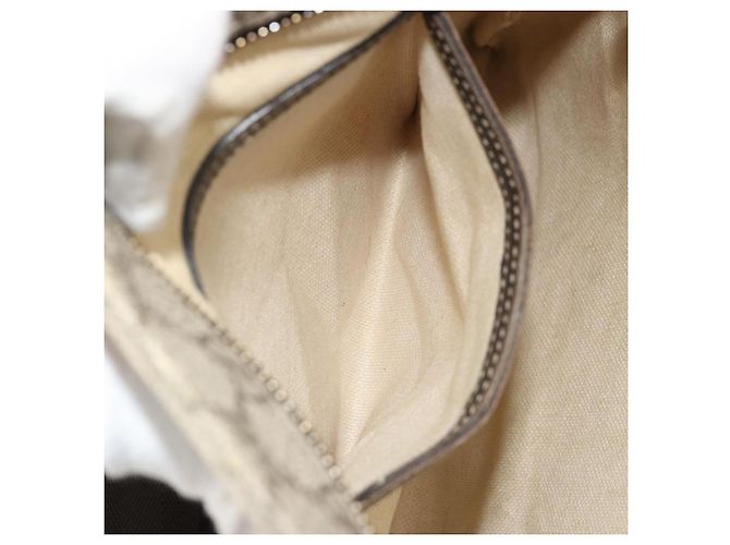 Borsa a tracolla GUCCI GG Supreme PVC Beige Oro 295257 Auth 187850 D'oro - vista 21
