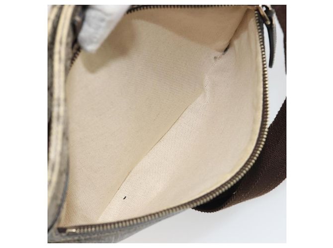 Borsa a tracolla GUCCI GG Supreme PVC Beige Oro 295257 Auth 187850 D'oro - vista 22