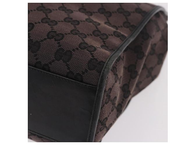 Borsa Tote GUCCI GG Canvas Jackie Dark Brown Silver 002 1064 Auth ka5021A - vista 15