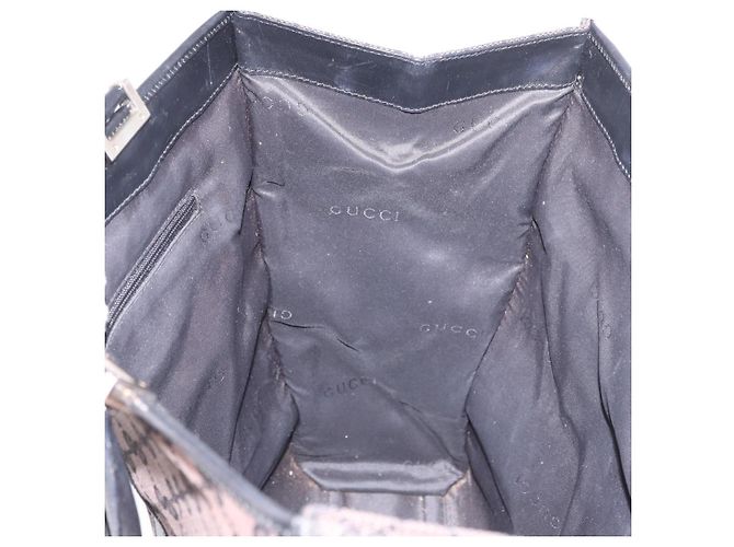 Borsa Tote GUCCI GG Canvas Jackie Dark Brown Silver 002 1064 Auth ka5021A - vista 19