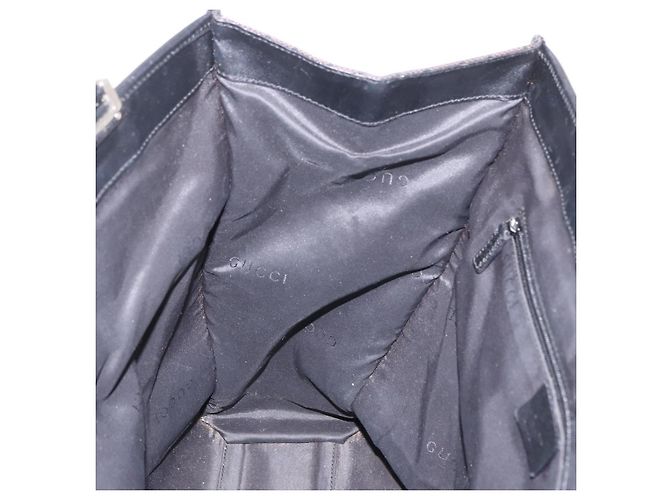 Borsa Tote GUCCI GG Canvas Jackie Dark Brown Silver 002 1064 Auth ka5021A - vista 20