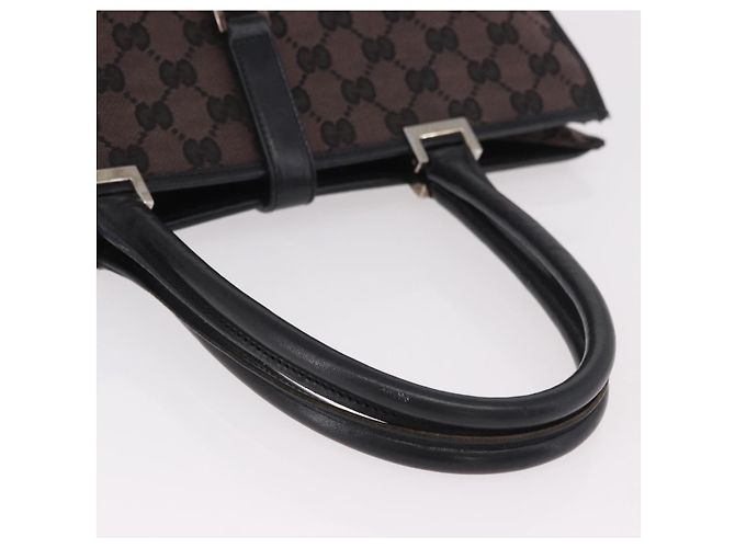 Borsa Tote GUCCI GG Canvas Jackie Dark Brown Silver 002 1064 Auth ka5021A - vista 7