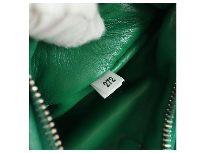Borsa PRADA in pelle 2way Verde Argento Auth 189777SM - vista 11