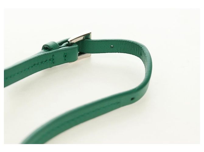 Borsa PRADA in pelle 2way Verde Argento Auth 189777SM - vista 15