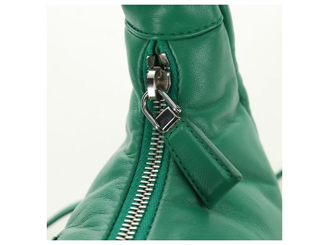 Borsa PRADA in pelle 2way Verde Argento Auth 189777SM - vista 21