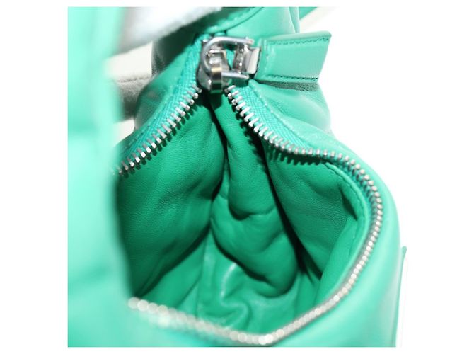 Borsa PRADA in pelle 2way Verde Argento Auth 189777SM - vista 23