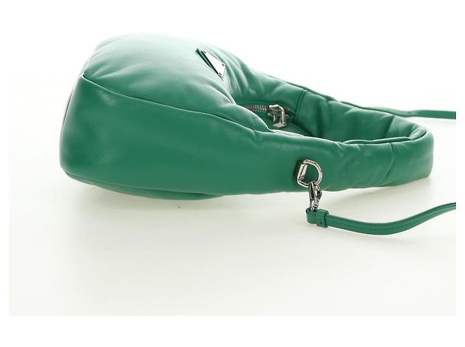 Borsa PRADA in pelle 2way Verde Argento Auth 189777SM - vista 4