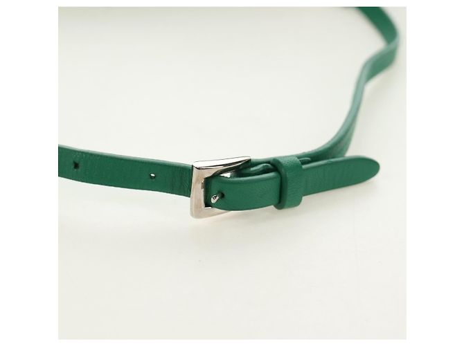 Borsa PRADA in pelle 2way Verde Argento Auth 189777SM - vista 9