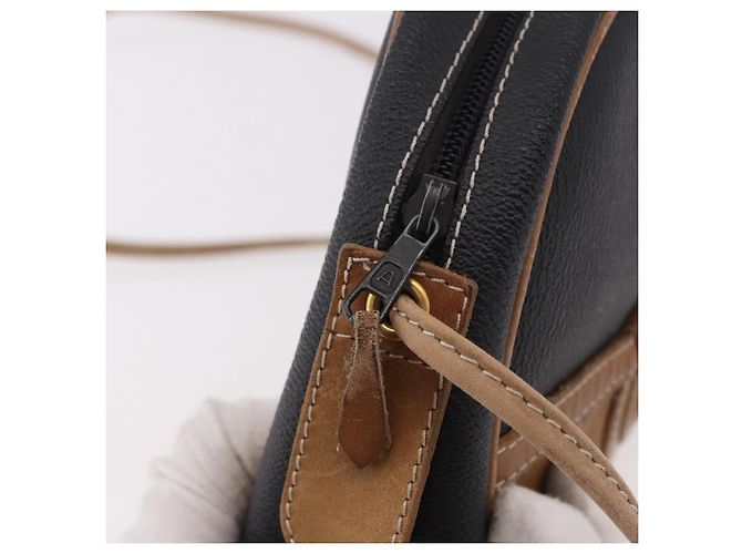 Borsa a Spalla LOEWE Anagram in Pelle Nera e Oro Auth BA13716 Nero D'oro - vista 10