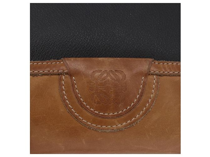 Borsa a Spalla LOEWE Anagram in Pelle Nera e Oro Auth BA13716 Nero D'oro - vista 11