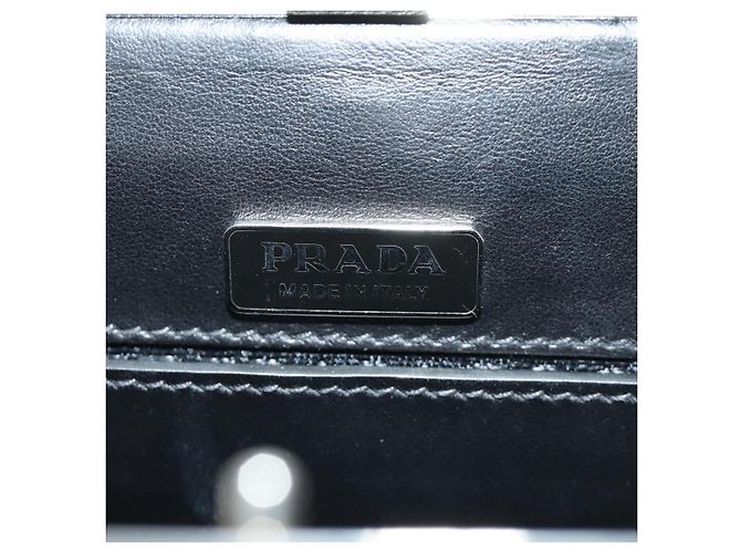 Borsa a Spalla con Catena PRADA in Pelliccia Nero Argento Auth 187435SAM - vista 22