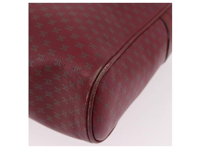 Céline Borsa a Spalla CELINE Macadam Pelle Bordeaux Oro Auth 189944 D'oro Bordò - vista 14