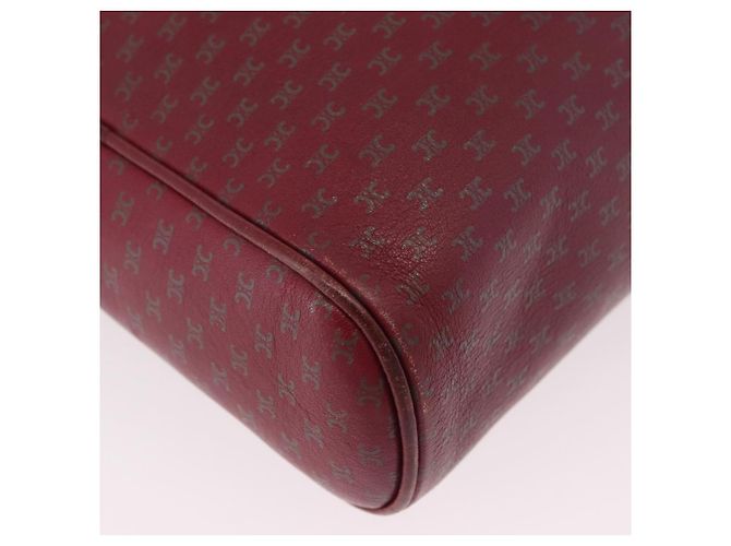 Céline Borsa a Spalla CELINE Macadam Pelle Bordeaux Oro Auth 189944 D'oro Bordò - vista 15