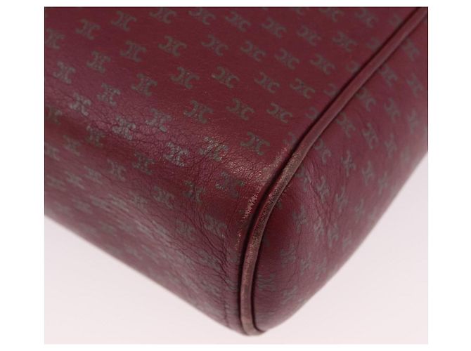 Céline Borsa a Spalla CELINE Macadam Pelle Bordeaux Oro Auth 189944 D'oro Bordò - vista 16
