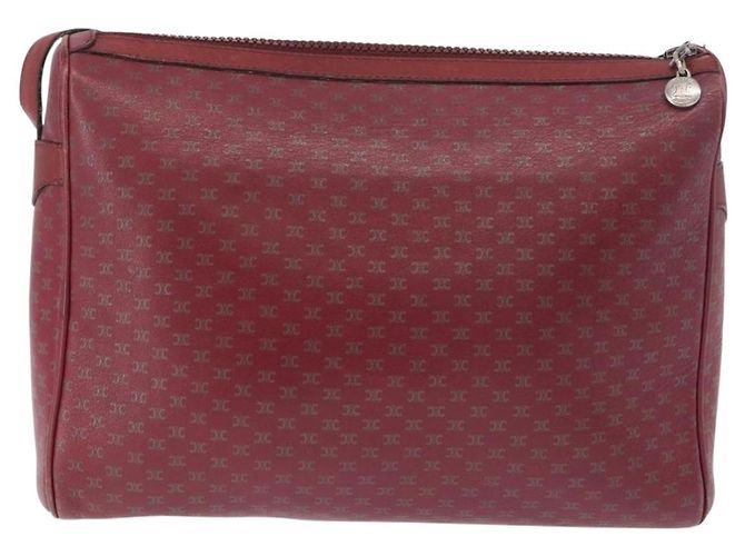 Céline Borsa a Spalla CELINE Macadam Pelle Bordeaux Oro Auth 189944 D'oro Bordò - vista 2