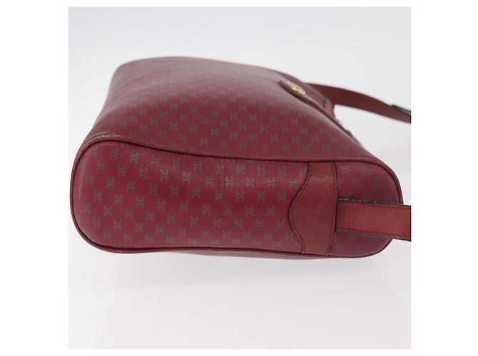 Céline Borsa a Spalla CELINE Macadam Pelle Bordeaux Oro Auth 189944 D'oro Bordò - vista 3