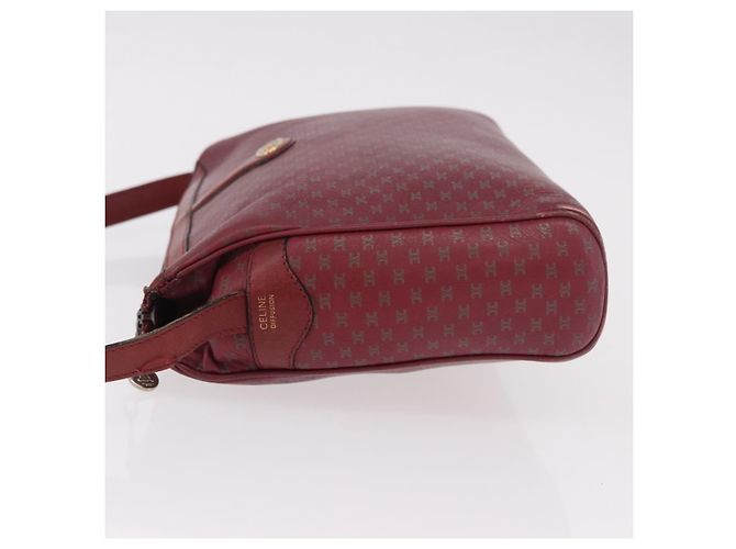 Céline Borsa a Spalla CELINE Macadam Pelle Bordeaux Oro Auth 189944 D'oro Bordò - vista 4