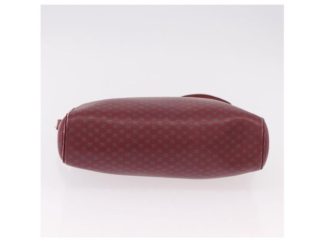 Céline Borsa a Spalla CELINE Macadam Pelle Bordeaux Oro Auth 189944 D'oro Bordò - vista 5