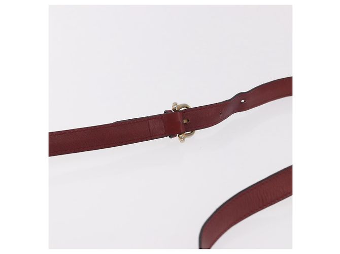 Céline Borsa a Spalla CELINE Macadam Pelle Bordeaux Oro Auth 189944 D'oro Bordò - vista 8