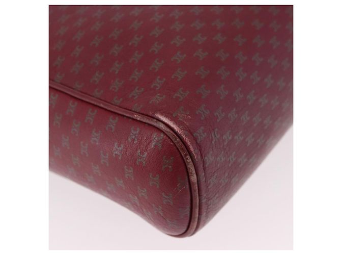 Céline Borsa a Spalla CELINE Macadam Pelle Bordeaux Oro Auth 189944 D'oro Bordò - vista 9