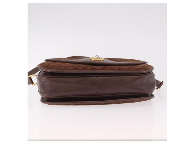 GUCCI Micro GG Canvas Schultertasche Wildleder Braun Gold Auth 189589 Golden - Ansicht 5