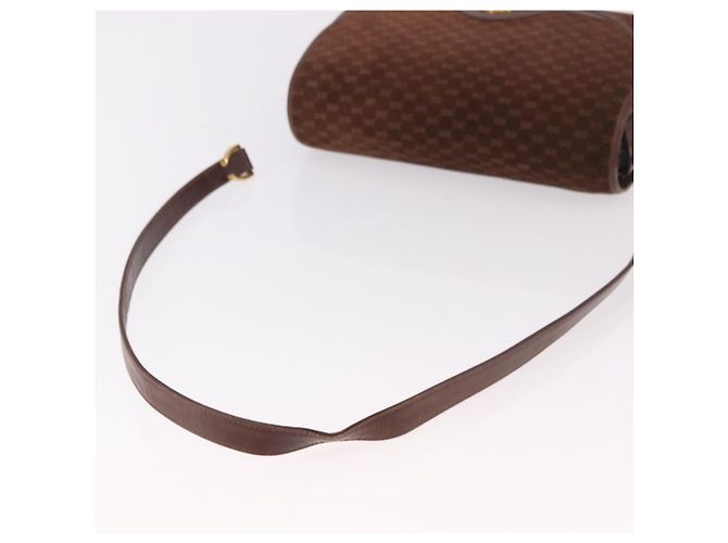 GUCCI Micro GG Canvas Schultertasche Wildleder Braun Gold Auth 189589 Golden - Ansicht 7