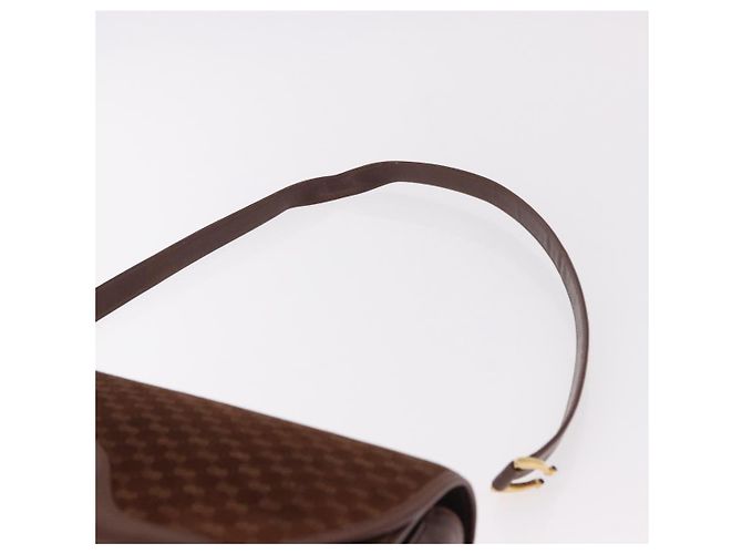 GUCCI Micro GG Canvas Schultertasche Wildleder Braun Gold Auth 189589 Golden - Ansicht 8