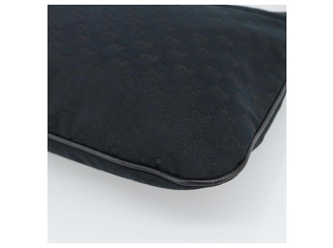 Borsa a Spalla GUCCI GG Canvas Nera Oro 169947 Auth 190317A Nero D'oro - vista 15